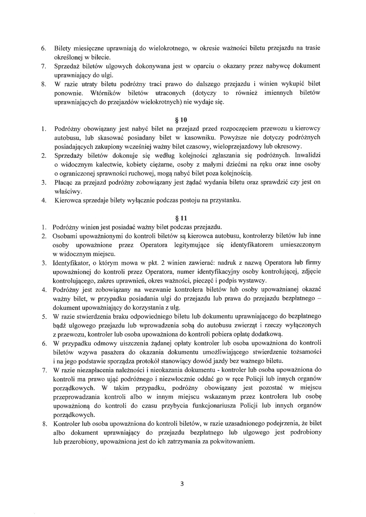 Regulamin przewozu str. 3