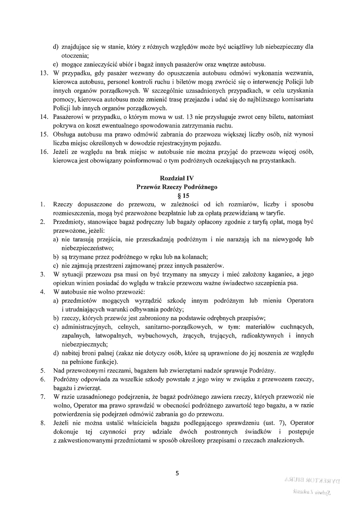 Regulamin przewozu str. 5