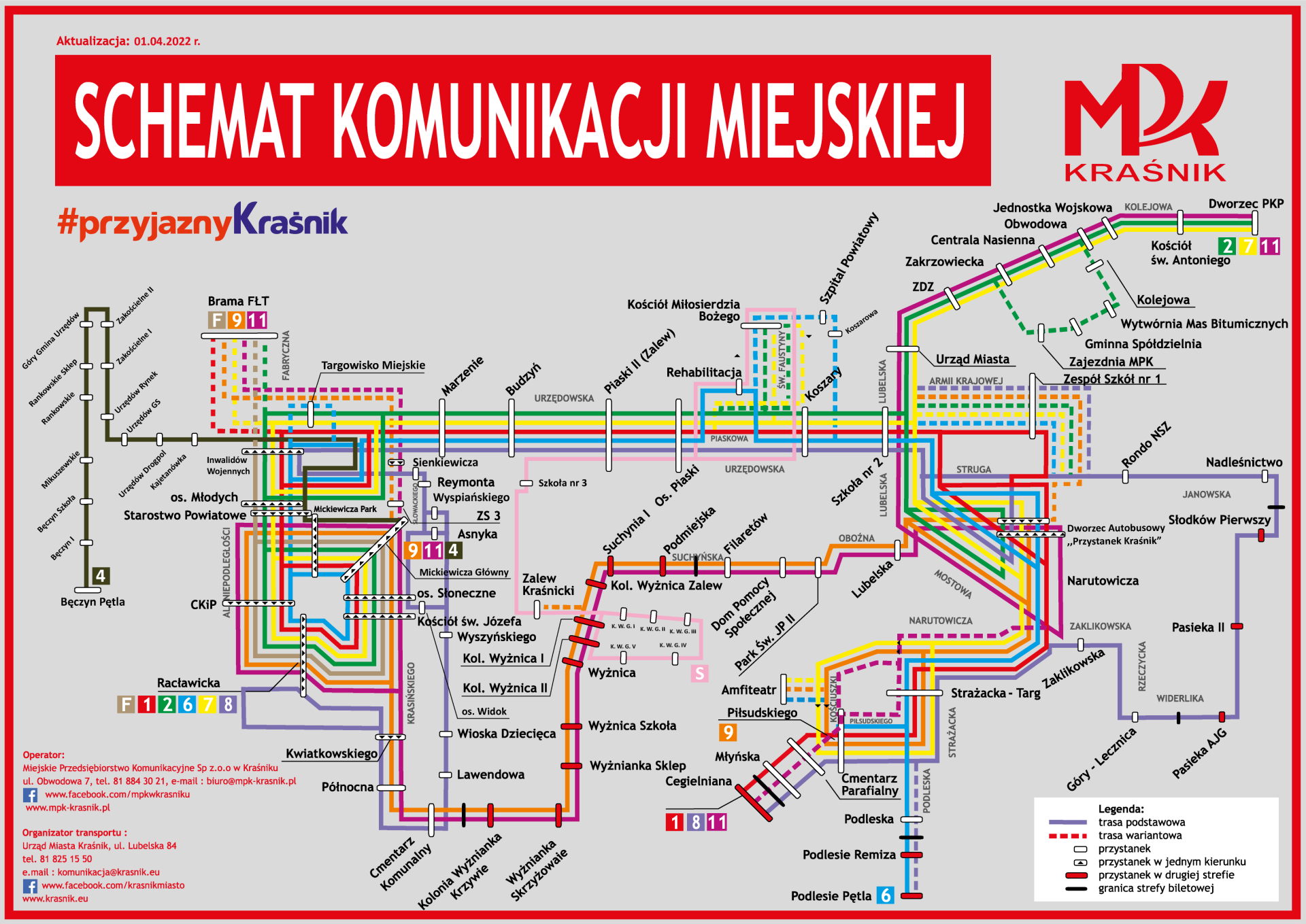 Rozkład Jazdy Mpk Radomsko Linia 23 Schemat komunikacji miejskiej | MPK Kraśnik